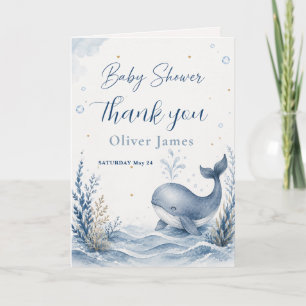 Whale Baby Shower Invitation