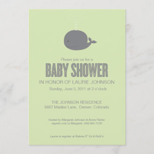 Whale Baby Shower Invitation