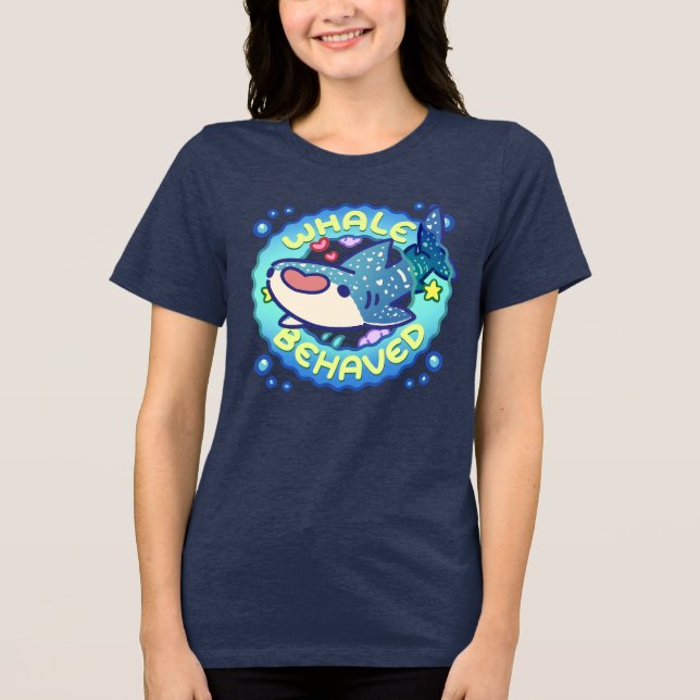Whale Behaved Tri-Blend Shirt (Front)