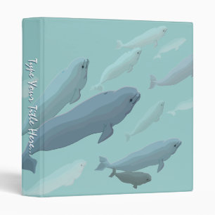 Whale Binder Custom Beluga Whale Art Binder Album