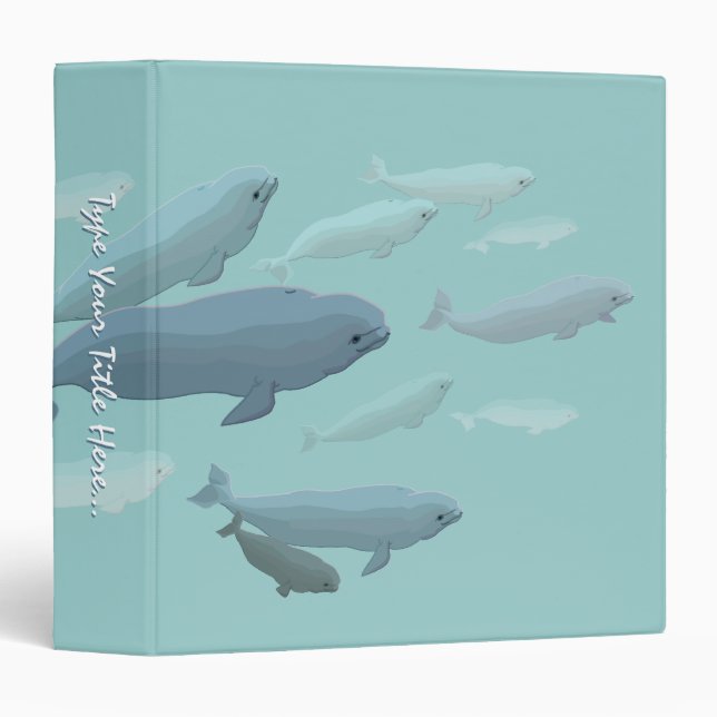 Whale Binder Custom Beluga Whale Binder / Album (Front/Spine)