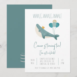 Whale Birthday Invitation