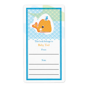 Whale Bookplate