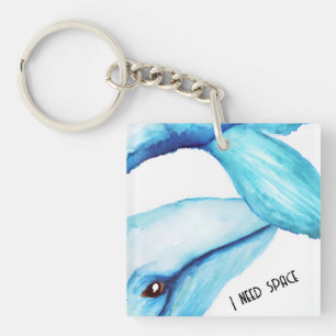 Whale Button Keychain