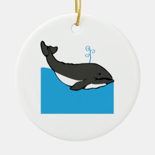 Whale Ceramic Ornament