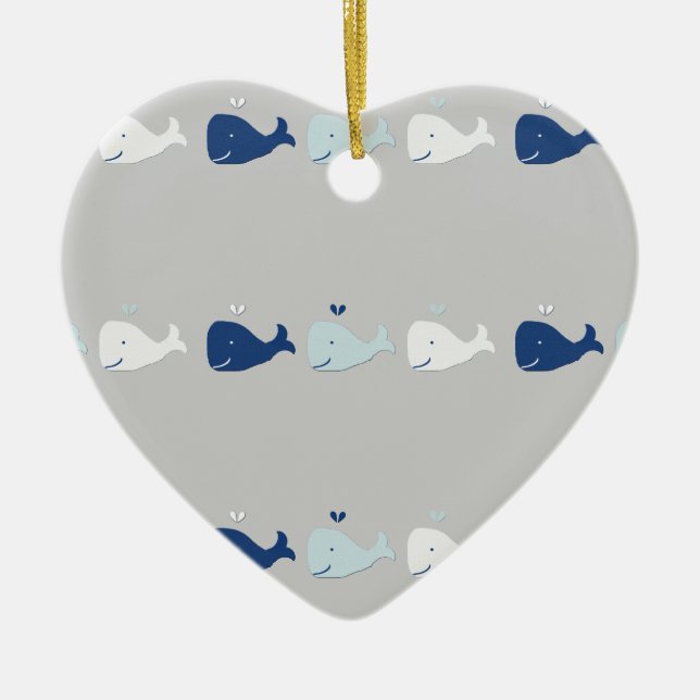 Whale Ceramic Ornament (Front)