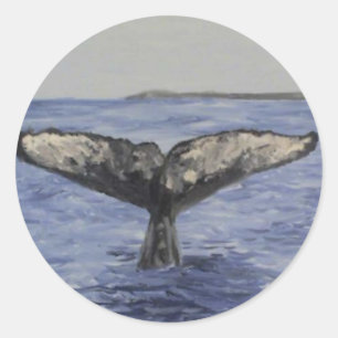 Whale Classic Round Sticker