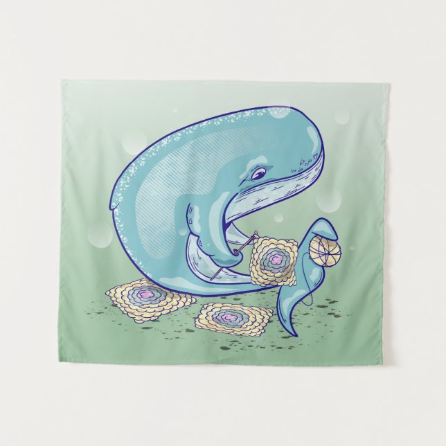 Whale Crocheting Tapestry (Front (Horizontal))