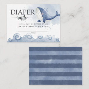 Whale Diaper Raffle Card Insert