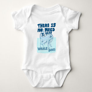 Whale Dog funny creature Baby Bodysuit