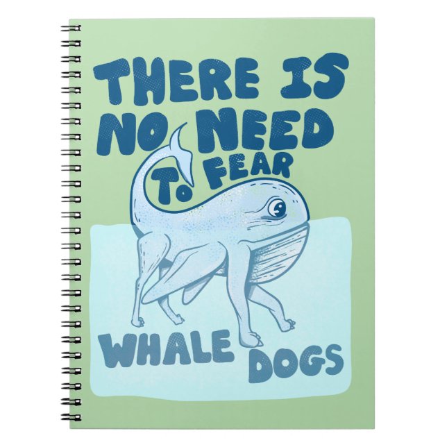 Whale Dog funny creature Notebook (Front)