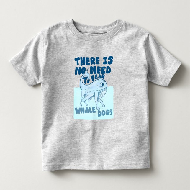 Whale Dog funny creature Toddler T-shirt (Front)