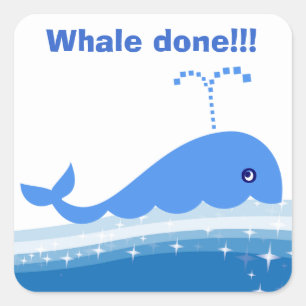 "Whale done!" Incentive Stickers for Students