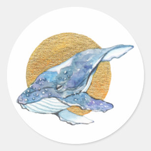 Whale Dream  Classic Round Sticker