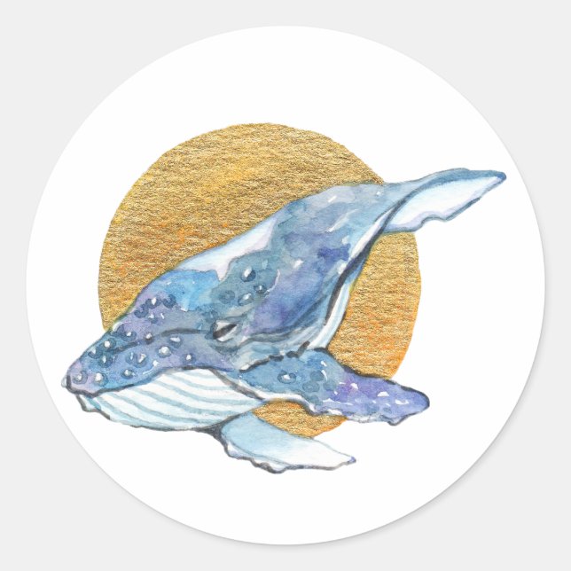 Whale Dream  Classic Round Sticker (Front)