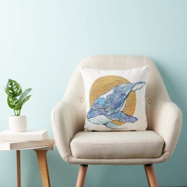 Whale Dream  Throw Pillow (Chair)