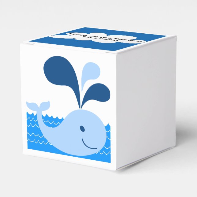 Whale Favour Favor Box (Front Side)