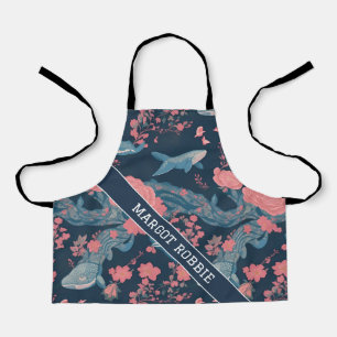 Whale Floral Colourful Personalized Pattern Apron
