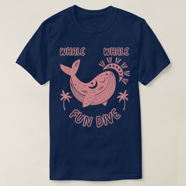 Whale fun dive No3 T-Shirt (Design Front)