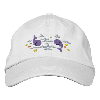 Whale Fun Embroidered Hat