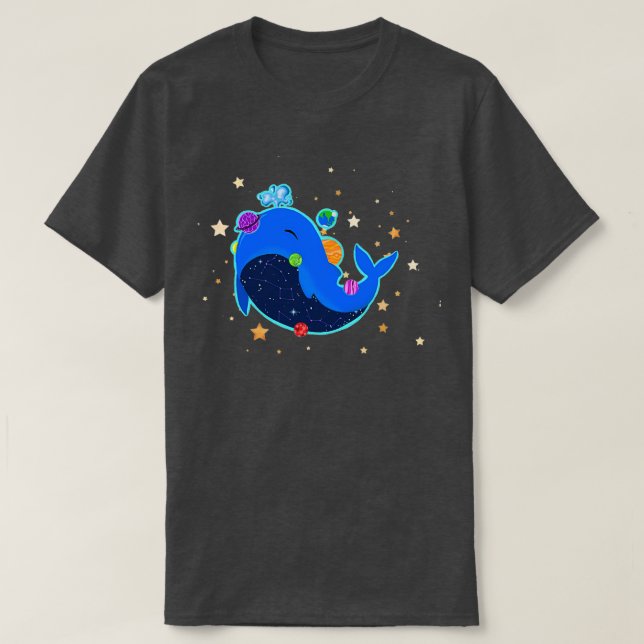 Whale Galaxy T-Shirt (Design Front)