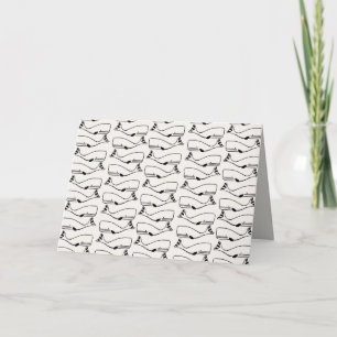 Whale geometric pattern greeting card