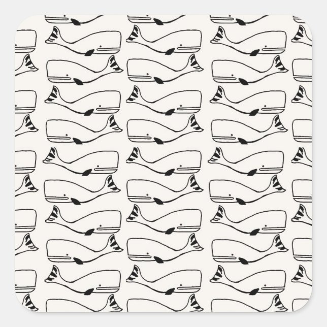 Whale geometric pattern stickers (Front)