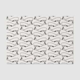 Whale geometric pattern tissue paper