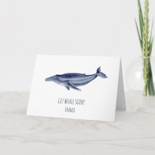 Whale Get well soon card