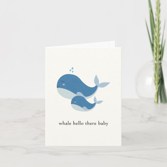 Whale Hello Baby Card (Front)