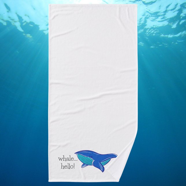 "Whale Hello" Blue Whale White (Créateur téléchargé)