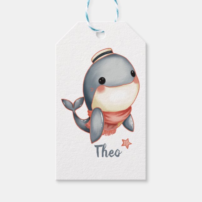 Whale Hello There! Gift Tags (Front)
