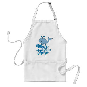 Whale Hello There Whale Cartoon Cute Baby Whale De Standard Apron