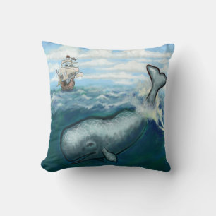 Whale Ho Throw Pillow