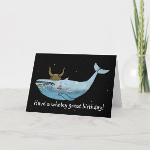Whale illustration card