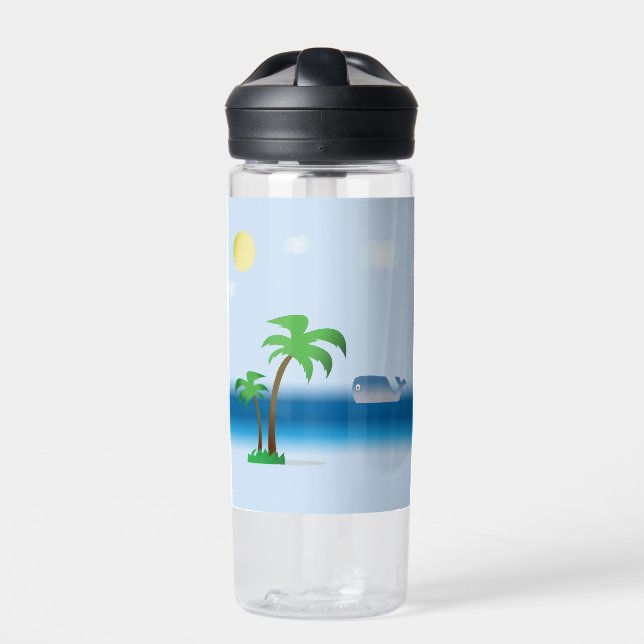 Whale in ocean water bottle (Front)