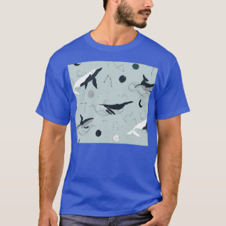 Whale in space nursery print T-Shirt