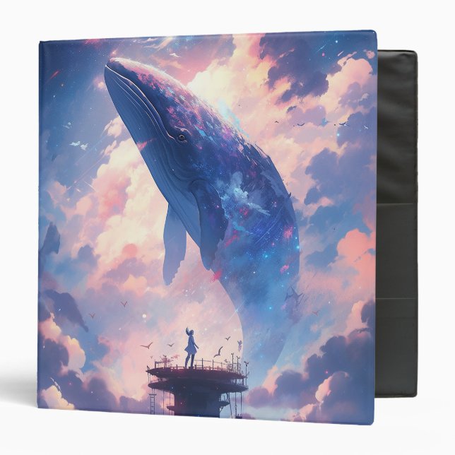 Whale In The Sky Fantasy Art Binder (Front/Inside)