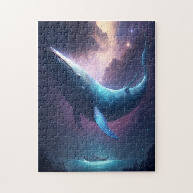 Whale In The Sky Fantasy Art Jigsaw Puzzle (Vertical)