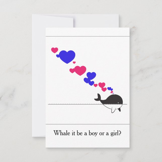 Whale it be a boy or girl? invitation (Front)