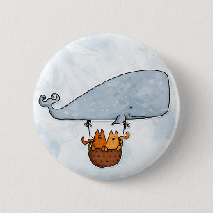 whale kitties 2 inch round button