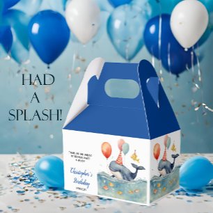 Whale Make a Splash Boys Birthday Favor Box