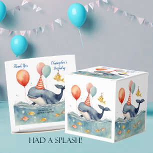 Whale Make a Splash Boy's Birthday Favor Box