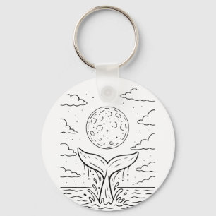Whale Moon Dive   Ocean Night Sky Tee   Cosmic Sea Keychain