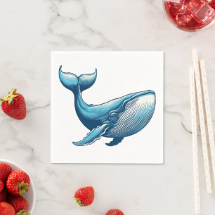 Whale Nautical Paper Napkins
