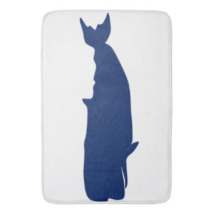 Whale Navy Bath Mat