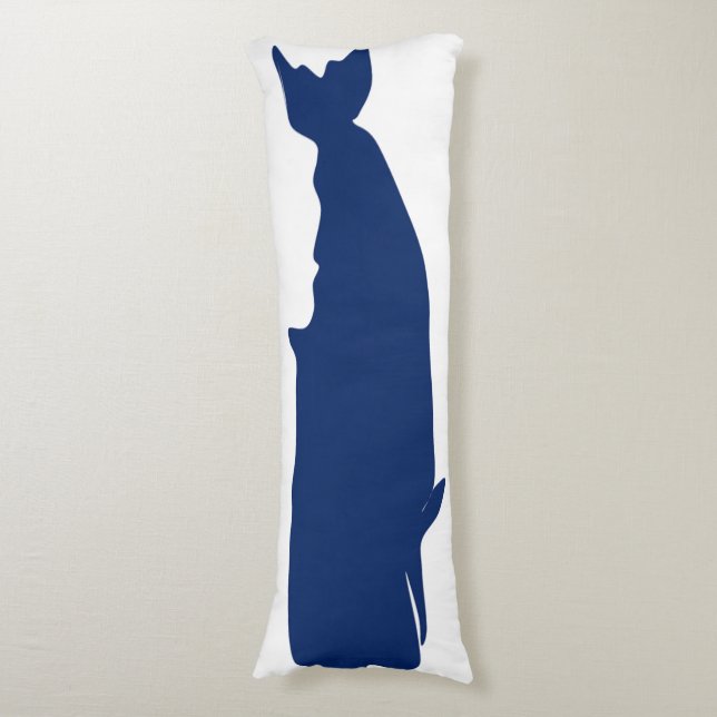 Whale Navy Body Pillow (Front Vertical)