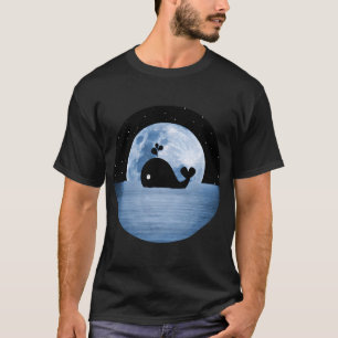 Whale Night Swim - Blue T-Shirt