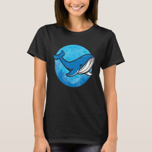Whale Ocean Biologist Zookeeper Cute Blue Whale Se T-Shirt
