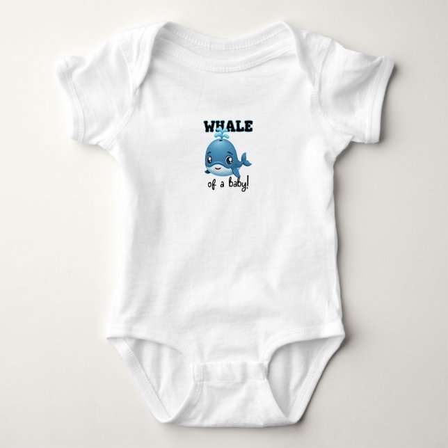 Whale of a baby bodysuit (Front)
